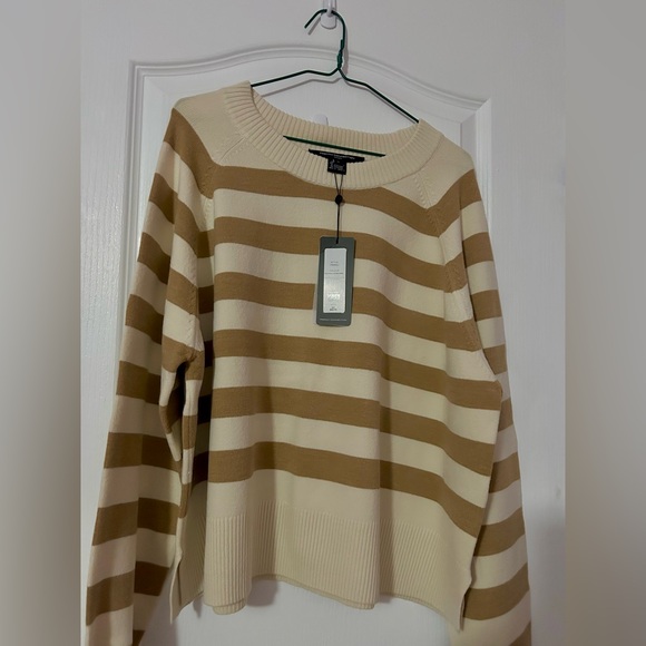French Connection stripped XL Sweater - Picture 2 of 3